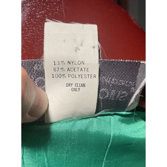 BB Collections Womens Vintage 80s Avant-Garde Green Ruffled Beaded Jacket Size 4 - Picture 8 of 8